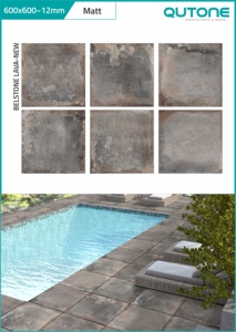 Belstone Lava 600x600mm có cấu trúc sứ ngói Bold Than Đá kết cấu từ qrock Bộ sưu tập <span class=keywords><strong>Matt</strong></span> kết thúc cho bên hồ bơi - Product Image 2