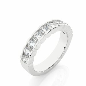 Anillo de Boda de Laboratorio con Corte Redondo y Engaste de Canal para Mujer - Product Image 1
