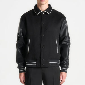 แจ็กเก็ตผ้าวูลปักอักษรสำหรับผู้ชายเสื้อแจ็กเก็ตทีมตัวแทนมหาวิทยาลัยตัวอักษรแขนเสื้อหนังออกแบบได้ตามต้องการ - Product Image 6