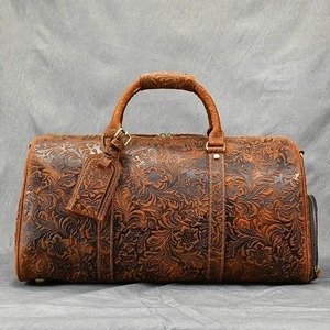 <b>Mens</b> <b>Leather</b> <b>Weekend</b> <b>Bag</b> Full Grain Classic <b>Leather</b> Duffel <b>Bags</b> for <b>Mens</b> Gym Sports Vintage Travel Luggage Overnight Duffle <b>Bags</b> - Product Image 4