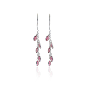 Diamond Dangle Earrings 925 Sterling Silver Customized Color Eco-friendly Classic Women Girls Wear Wedding Party Hldi Mehendi - Product Image 1