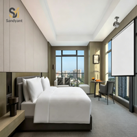 Ensemble de meubles de chambre d'hôtel contemporains et minimalistes, sur mesure, pour hôtel cinq étoiles, ensemble complet de meubles de chambre