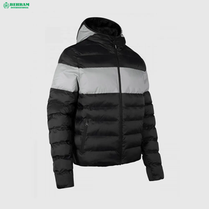 Blouson matelassé personnalisé pour homme, coupe-vent, respirant, en polyester écologique, style urbain, broderie frontale, hiver - Product Image 3
