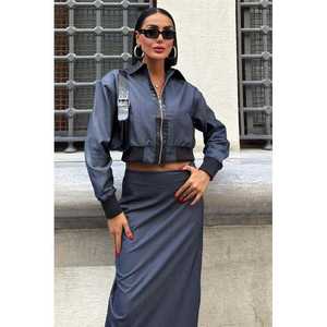 Veste bomber en simili cuir satiné Daniel 9940 - Product Image 4