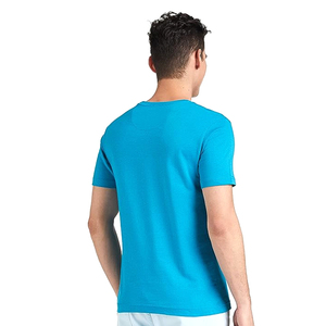 เสื้อยืดผู้ชายผ้าฝ้ายธรรมดา ผลิตในปากีสถาน บริการ OEM ขายส่งเสื้อยืดผู้ชายราคาถูก ระบายอากาศได้ดี เป็นมิตรต่อสิ่งแวดล้อม สีขาวล้วน - Product Image 2