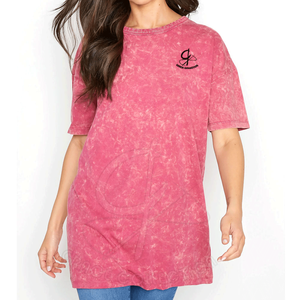 Camisetas ajustadas lavadas con ácido para mujer, camisetas transpirables de tamaño personalizado Hip Hop en blanco, ajuste holgado para el verano - Product Image 4