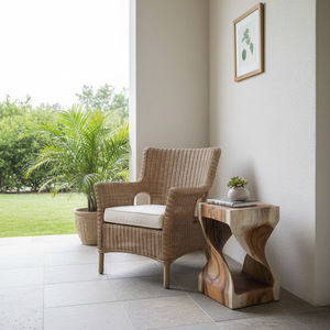 เก้าอี้/โต๊ะข้างไม้โมก (ไม้โมกแท้) รุ่นพิเศษ ราคาพิเศษ ทำความสะอาดง่าย เป็นมิตรกับสิ่งแวดล้อม ใช้ได้ทั้งภายในและภายนอกอาคาร - Product Image 2