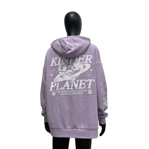 Sudadera con Capucha de Forro Polar para Mujer, a la Moda, de Invierno, Talla Grande, con Logotipo Personalizado, al por Mayor, Color Sólido Personalizado - Product Image 4