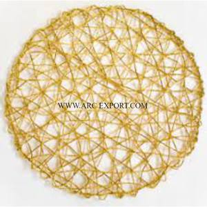 Design attrayant rond couleur or vaisselle de table sous l'assiette et l'assiette de chargeur en laiton vaisselle en gros assiette de chargeur de nourriture - Product Image 1