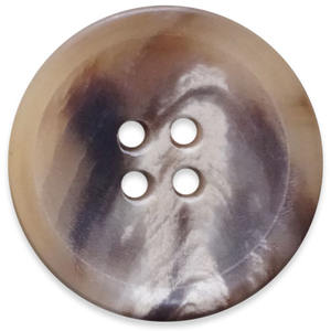 Nuevo Botón de cuerno de vaca de búfalo Natural pulido 4 agujeros Flatback decoración de traje redondo Botón de cuerno de vaca y búfalo para trajes - Product Image 3