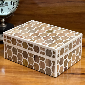 Best-seller Boîte à bijoux en bois incrusté d'os Organisateur de rangement décoratif de luxe fait à la main Accessoires de maison de qualité supérieure Vente en gros - Product Image 1