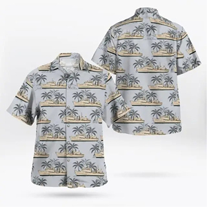 Camisa con botones y conjuntos cortos de tela de satén para hombre informal de verano de playa hawaiana personalizada Impresión digital de secado rápido Micronesia OEM - Product Image 3