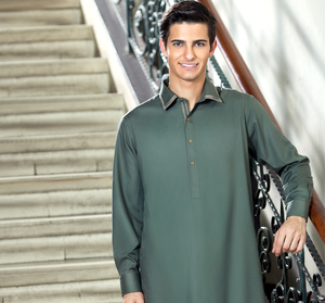 KURTA – pyjama de Collection pour hommes Shalwar Kameez avec broderie et design brodé - Product Image 5
