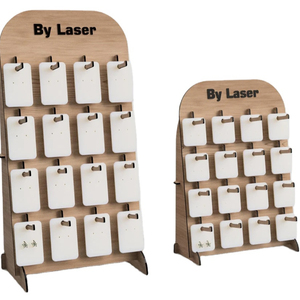 Custom Designed Wooden <b>Display</b> Use – Shadow Carved Rack for Gift Cards, Earrings & <b>Small</b> Accessories - Product Image 1