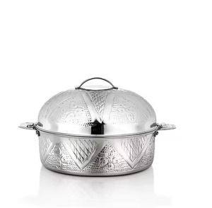 Pot de luxe en argent avec casseroles ustensiles de table en verre organisateur de mariage plat de service pour garder les aliments au chaud - Product Image 5