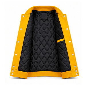 Professional Manufacturer Custom Made Wholesale <b>Cheap</b> Price Varsity <b>Jacket</b> Solid Color Men <b>Winter</b> Wear Varsity <b>Jacket</b> for Men - Product Image 5