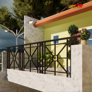 Barandillas Modernas de Hierro Forjado para Balcones de Villas en Espacios Pequeños con Diseño Decorativo Resistente a la Intemperie, Seguro y Robusto, 1 Año de Garantía - Product Image 3