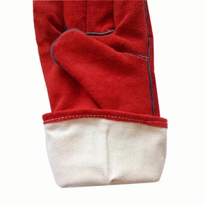 Guantes de Soldadura de Cuero Vacuno, Resistentes al Calor y a los Cortes, para Soldador Eléctrico TIG, Protección de Seguridad para Trabajadores - Product Image 3
