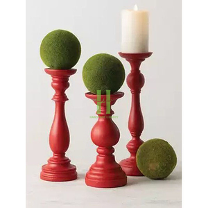 Lot de 3 bols à pâte en bois en forme de feuille pour la fabrication de bougies Bols à pâte faits à la main personnalisés OEM de HNH Craft Vietnam - Product Image 5