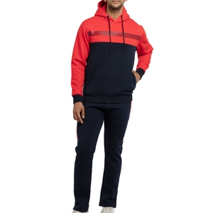 Chándal de lana de Algodón 100% con logotipo personalizado y diseño de cuello con capucha de gran tamaño para hombre, conjuntos de estilo de invierno sólido de peso pesado - Product Image 1