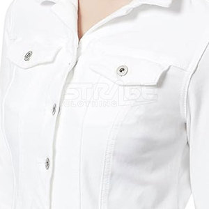 Comfortable Use <b>Women</b> Jeans <b>Jacket</b> Cotton Knitted Breathable Quick Dry <b>Lightweight</b> Eco-Friendly New Design - Product Image 5