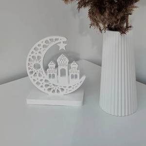 Décor en bois décoratif élégant de Ramadan avec la finition lisse conçue pour des maisons de festivals et des fonctions de la communauté - Product Image 1