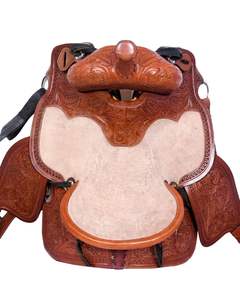 Sillín de caballo occidental de cuero marrón de primera calidad superventas con asiento duro para montar a caballo a un precio asequible - Product Image 3