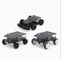 Kit de robotique de haute technologie compatible ROS, base de voiture robot intelligente 4 roues motrices pour la construction de machines personnalisées