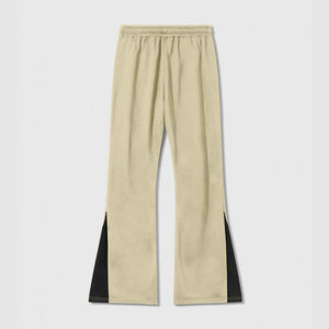 Pantalons pour hommes en polaire et respirants lavés avec logo personnalisé OEM Pantalon de survêtement évasé imprimé DTG pour hommes - Product Image 3