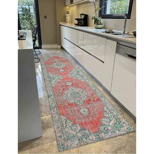 Red Turkish <b>Chenille</b> <b>Rug</b>: 3D Printed Non-Slip Accent <b>Rug</b>,With Pile Soft <b>Rug</b> - Product Image 5