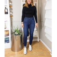 Jeans en denim déchirés brodés pour femmes, respirants, décontractés, de haute qualité, d'occasion, lavables, lots en stock, fournisseur BD