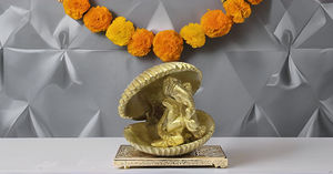 รูปปั้นพระพิฆเนศทำด้วยมือทองเหลืองสำหรับความสำเร็จ God ganpati สำหรับรถยนต์ Dash ของวัดสำนักงานงานแต่งงาน Diwali ทองวันเกิด - Product Image 4