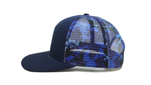 Sombreros de camionero deportivos de malla vaquera de alta calidad, logotipo bordado 2D personalizado, ciclismo, moda, lona, Camuflaje - Product Image 3