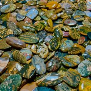 Vente en gros de pierres précieuses de jaspe océanique de qualité AAA 100% naturelles Lot de pierres précieuses vertes de haute qualité Incroyable merveilleux jaspe océanique - Product Image 2