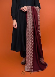 Long châles pour femmes musulmanes personnalisées de haute qualité taux de gros laine de cachemire de style vintage avec tailles disponibles - Product Image 6