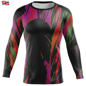 Alta calidad Unisex compresión MMA Rash Guard transpirable manga larga camisa protección personalizable para hombres - Product Image 6