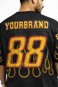 Camiseta de Fútbol Americano Personalizada para Hombre, con Nombre y Número, Transpirable, de Manga Corta, Sublimada, 100% Poliéster, para Entrenamiento, Tallas Grandes - Product Image 4