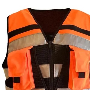 Gilet haute visibilité pour hommes sur mesure respirant qualité supérieure anti-rides nouveau design cousu style décontracté toile prix de gros - Product Image 4