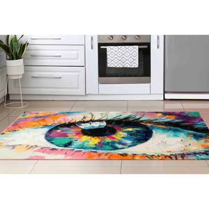 Tapis à motif œil abstrait : Tapis d'appoint coloré imprimé en 3D, tapis doux non tissé - Product Image 3