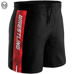 Mejor material, precio económico, MOQ personalizado, pantalones cortos de lucha libre, pantalones cortos de boxeo MMA para hombre de Huge Edge Sports. - Product Image 2