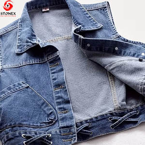 Chaleco Vaquero Corto para Mujer, Ecológico, Moderno, Informal, con Cierre de Botones Delanteros, de Alta Calidad, Venta al por Mayor de Fábrica - Product Image 5