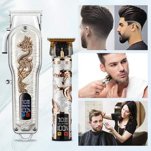 Juego de Cortadoras de Pelo Inalámbricas Profesionales para Hombre, Recortadora con Cuchilla en T, Pantalla LED, Idioma Francés, Resistente al Agua IPX7, Batería - Product Image 1