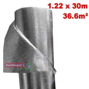 ฉนวนกันความร้อนอะลูมิเนียมฟอยล์, MXBLH-006, 1.22x30ม., 5มม., -51 ถึง 82C, เมทัลไลซ์ 0.1มม., ไมโครเซลล์ 3มม., เมทัลไลซ์ 0.1มม., บับเบิ้ล - Product Image 1