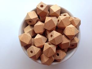 Cuentas de Madera Octogonales de Colores, Cuentas de Madera de Forma Personalizada y de Colores, Producto Indio Hecho a Mano - Product Image 4