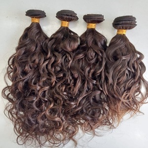 100% Fournisseur de cheveux humains birmans/bouclés Vente en gros de paquets de cheveux bruts non traités à cuticule alignée Grade 12a Fabricant de cheveux en Inde - Product Image 1