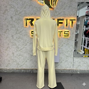 Vêtement de sport en coton 100% uni pour l'hiver, unisexe, sweat-shirt à capuche chaud, jogging, décontracté, pour hommes et femmes, pour l'extérieur - Product Image 5