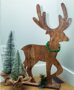 ที่ทำจากไม้ทำด้วยมือสำหรับวางกลางโต๊ะรับประทานอาหารตกแต่งตามเทศกาลและเน้นความเขียวขจีในฤดูหนาว - Product Image 4