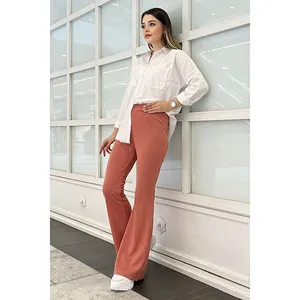 Golden Pants Product Length 105 Cm 95% Polyester - 5% Lcra Convenient And Comfortable Women Pants Long