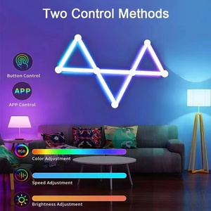 ไฟติดผนังแบบโมดูลาร์ LED รุ่น Modern Music Sync RGB Splicing ABS Light Bar ควบคุมผ่านแอปสมาร์ทโฟน สำหรับตกแต่งห้องนอน - Product Image 2