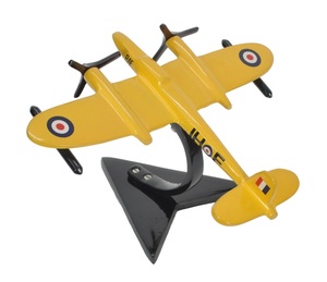 Avion de chasse aux moustiques, thème RAF, modèle d'avion à hélice noire, objet décoratif, décoration de table, avion avec base, prix d'usine - Product Image 3